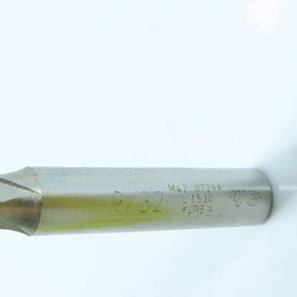 YG-1 07299 9/32" 4 Flute Square End Mill Center Cutting  3/8" Shank Lot of 2