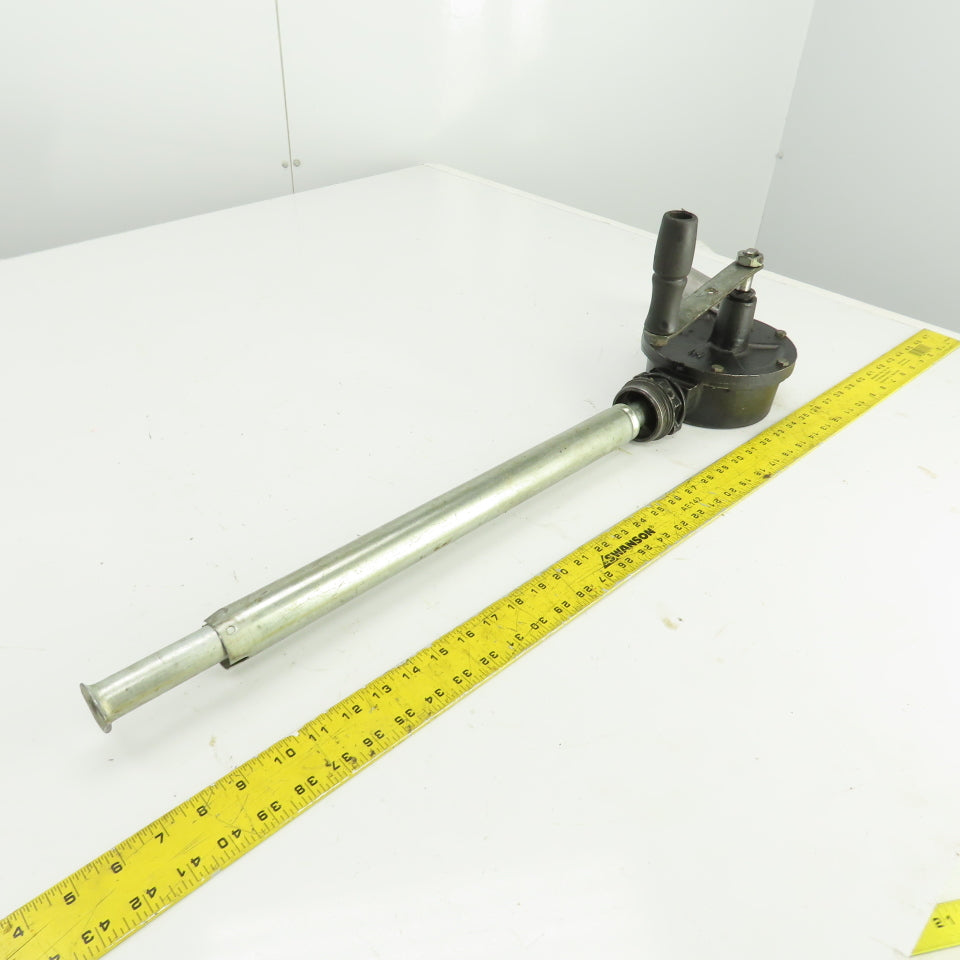 Rotary Crank Hand Drum Pump 20-1/2" Spout 3/4" NPT Out