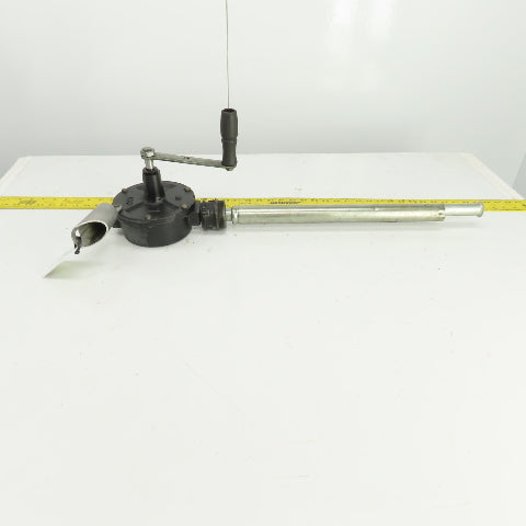 Rotary Crank Hand Drum Pump 20-1/2" Spout 3/4" NPT Out