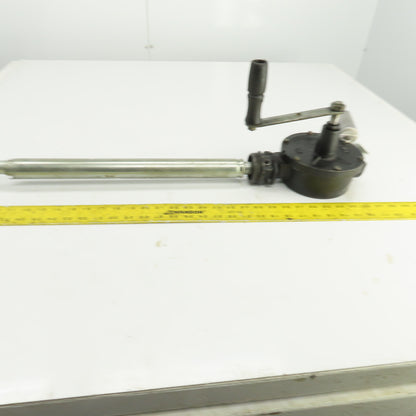 Rotary Crank Hand Drum Pump 20-1/2" Spout 3/4" NPT Out