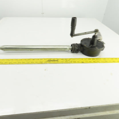 Rotary Crank Hand Drum Pump 20-1/2" Spout 3/4" NPT Out