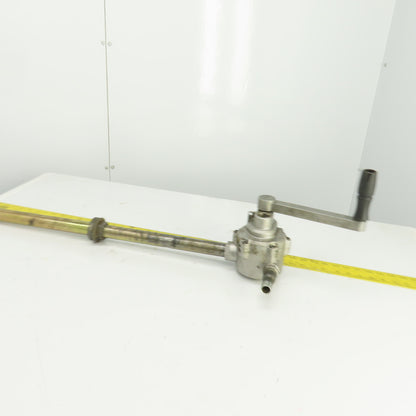 Rotary Hand Drum Pump 24-1/2" Spout 3/4" NPT Out