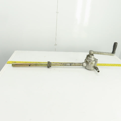 Rotary Hand Drum Pump 24-1/2" Spout 3/4" NPT Out