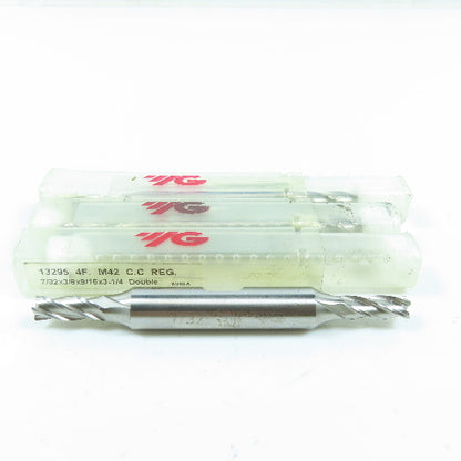 YG-1 13295 7/32" 4 Flute Square Double End Mill Center Cutting  3/8" Shank Lot/3