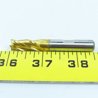 Niagara 85090 9mm 4 Flute Square Double End Mill Center Cutting 3/8" Shank TiN