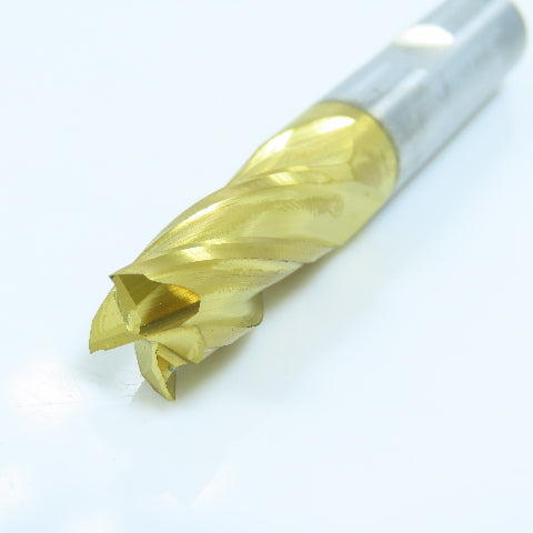 Niagara 85090 9mm 4 Flute Square Double End Mill Center Cutting 3/8" Shank TiN