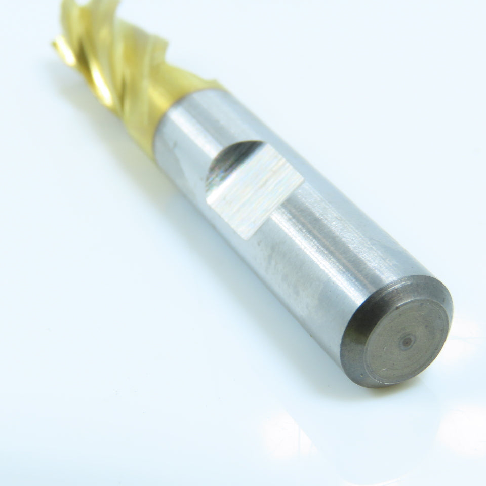 Niagara 85090 9mm 4 Flute Square Double End Mill Center Cutting 3/8" Shank TiN