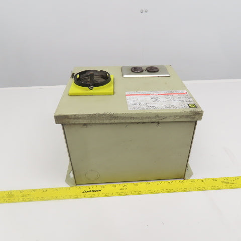 Square D SK750G1 Class 9070 230x460V Pri 115V Sec 750VA Transformer Disconnect