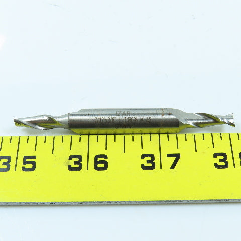 Izar 7/32" 2 Flute Square Double End Mill Center Cutting 3/8" Shank Lot of 2