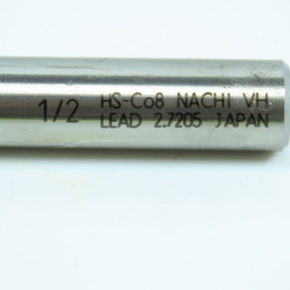 Nachi 1/2" 4 Flute Cobalt Roughing Square End Mill 1/2" Shank 1-1/4" LOC