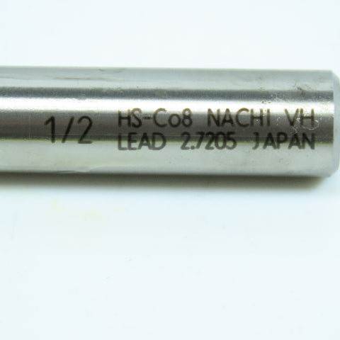 Nachi 1/2" 4 Flute Cobalt Roughing Square End Mill 1/2" Shank 1-1/4" LOC