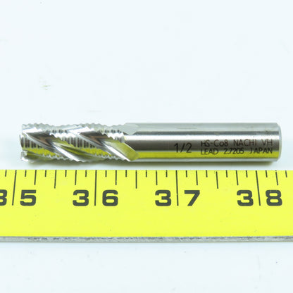 Nachi 1/2" 4 Flute Cobalt Roughing Square End Mill 1/2" Shank 1-1/4" LOC