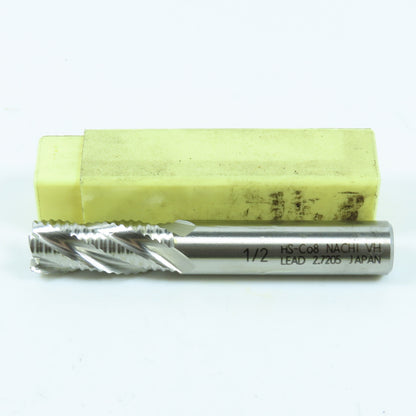 Nachi 1/2" 4 Flute Cobalt Roughing Square End Mill 1/2" Shank 1-1/4" LOC