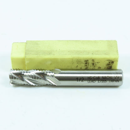 Nachi 1/2" 4 Flute Cobalt Roughing Square End Mill 1/2" Shank 1-1/4" LOC