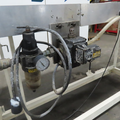 152" x 5" Wide Air Blow Off Extrusion Take Away Conveyor 110/220V 1Ph 0-508 FPM
