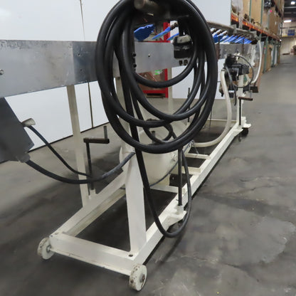 152" x 5" Wide Air Blow Off Extrusion Take Away Conveyor 110/220V 1Ph 0-508 FPM