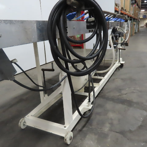 152" x 5" Wide Air Blow Off Extrusion Take Away Conveyor 110/220V 1Ph 0-508 FPM