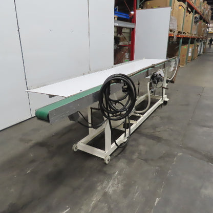 152" x 5" Wide Air Blow Off Extrusion Take Away Conveyor 110/220V 1Ph 0-508 FPM