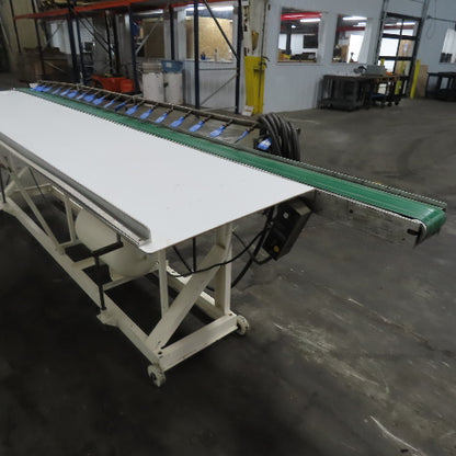 152" x 5" Wide Air Blow Off Extrusion Take Away Conveyor 110/220V 1Ph 0-508 FPM