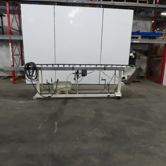 152" x 5" Wide Air Blow Off Extrusion Take Away Conveyor 110/220V 1Ph 0-508 FPM