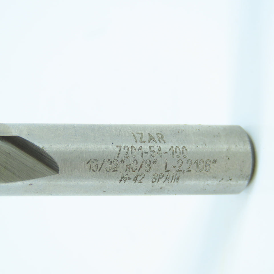 Izar 13/32" 2 Flute Square Double End Mill 3/8" Shank 3/4" LOC 2-1/2" OAL Lot/3