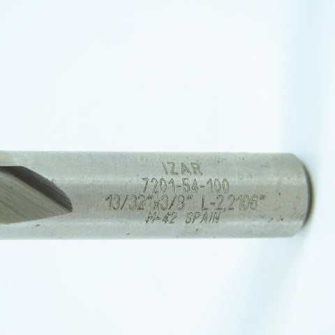 Izar 13/32" 2 Flute Square Double End Mill 3/8" Shank 3/4" LOC 2-1/2" OAL Lot/3
