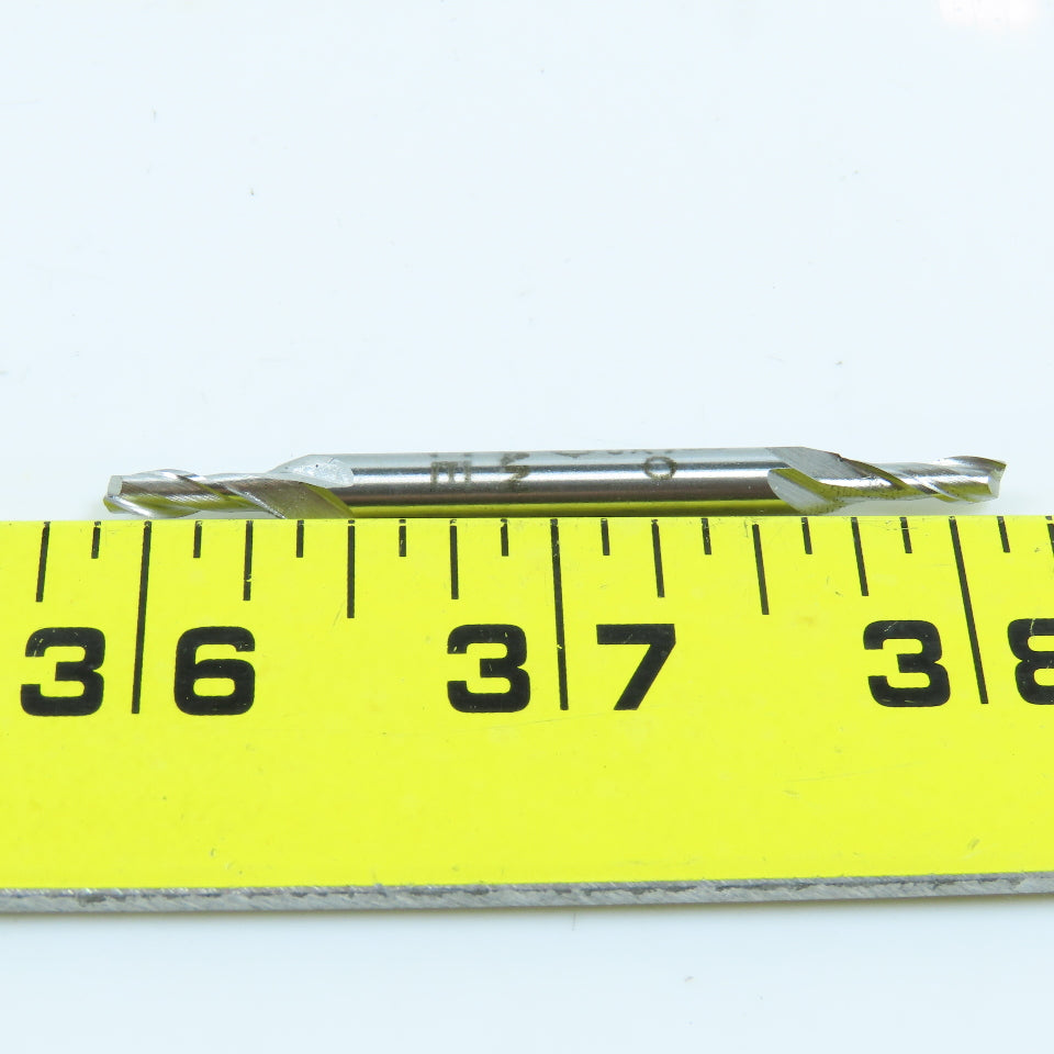 E.C 1/8" 2 Flute Square Double End Mill 3/16" Shank 3/8" LOC 2-1/4" OAL Lot of 6