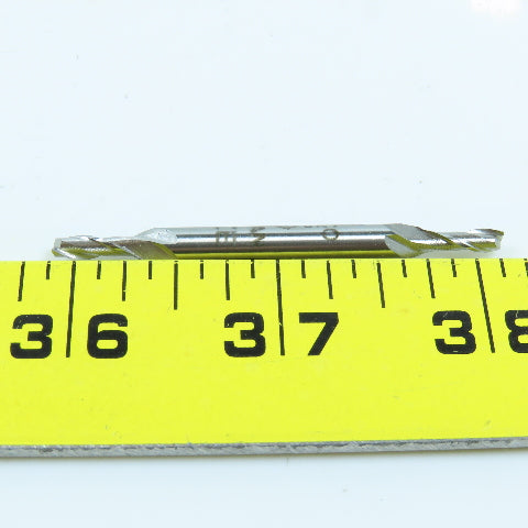 E.C 1/8" 2 Flute Square Double End Mill 3/16" Shank 3/8" LOC 2-1/4" OAL Lot of 6