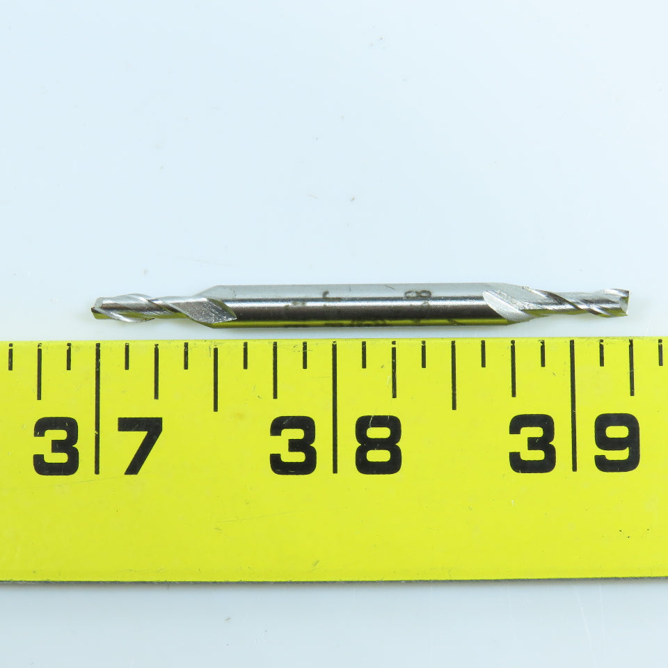 E.C 1/8" 2 Flute Square Double End Mill 3/16" Shank 3/8" LOC 2-1/4" OAL Lot of 6