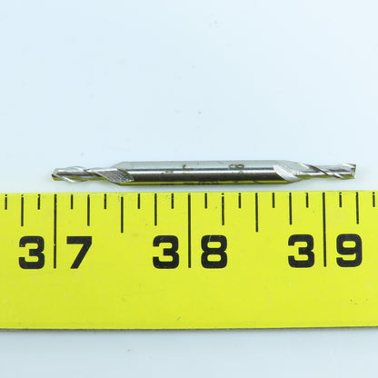 E.C 1/8" 2 Flute Square Double End Mill 3/16" Shank 3/8" LOC 2-1/4" OAL Lot of 6