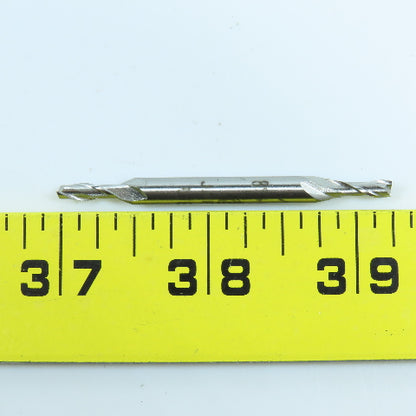 E.C 1/8" 2 Flute Square Double End Mill 3/16" Shank 3/8" LOC 2-1/4" OAL Lot of 6