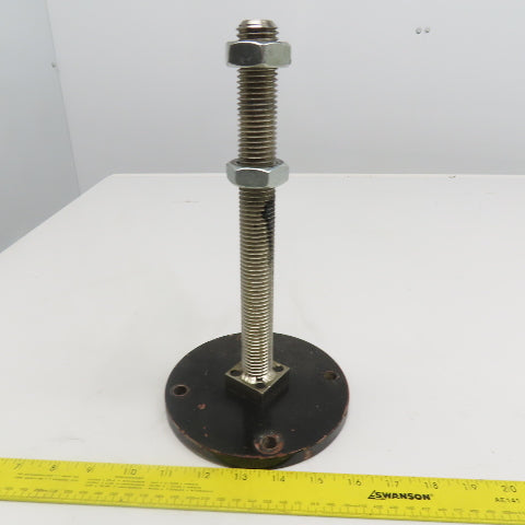 Floor Flange Foot Leveler 1"-8 Threaded Stud 10" Length 6" Base Lot Of 4
