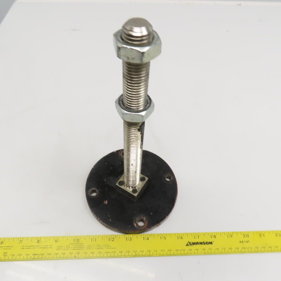 Floor Flange Foot Leveler 1"-8 Threaded Stud 10" Length 6" Base Lot Of 4