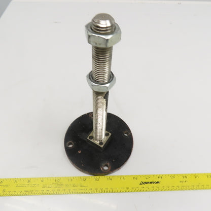 Floor Flange Foot Leveler 1"-8 Threaded Stud 10" Length 6" Base Lot Of 4