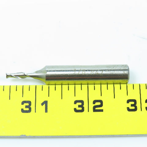 Misc. 1/8" To 11/32" 2 Flute Square End Mill 3/8" Shank Lot of 7