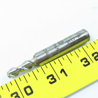 Misc. 1/8" To 11/32" 2 Flute Square End Mill 3/8" Shank Lot of 7