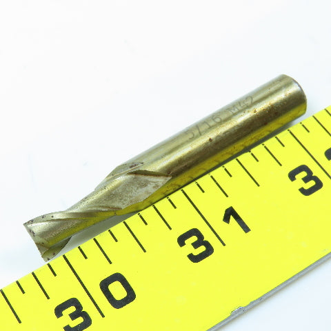 Misc. 1/8" To 11/32" 2 Flute Square End Mill 3/8" Shank Lot of 7