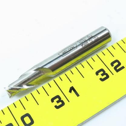 Misc. 1/8" To 11/32" 2 Flute Square End Mill 3/8" Shank Lot of 7