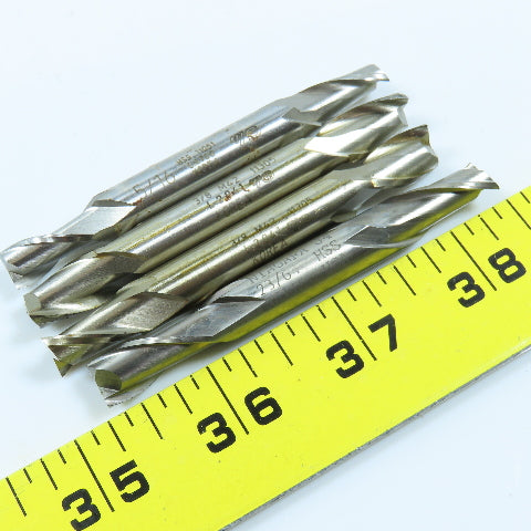 Misc. 1/32" To 23/64" 2 Flute Square End Mill Double End Lot of 10