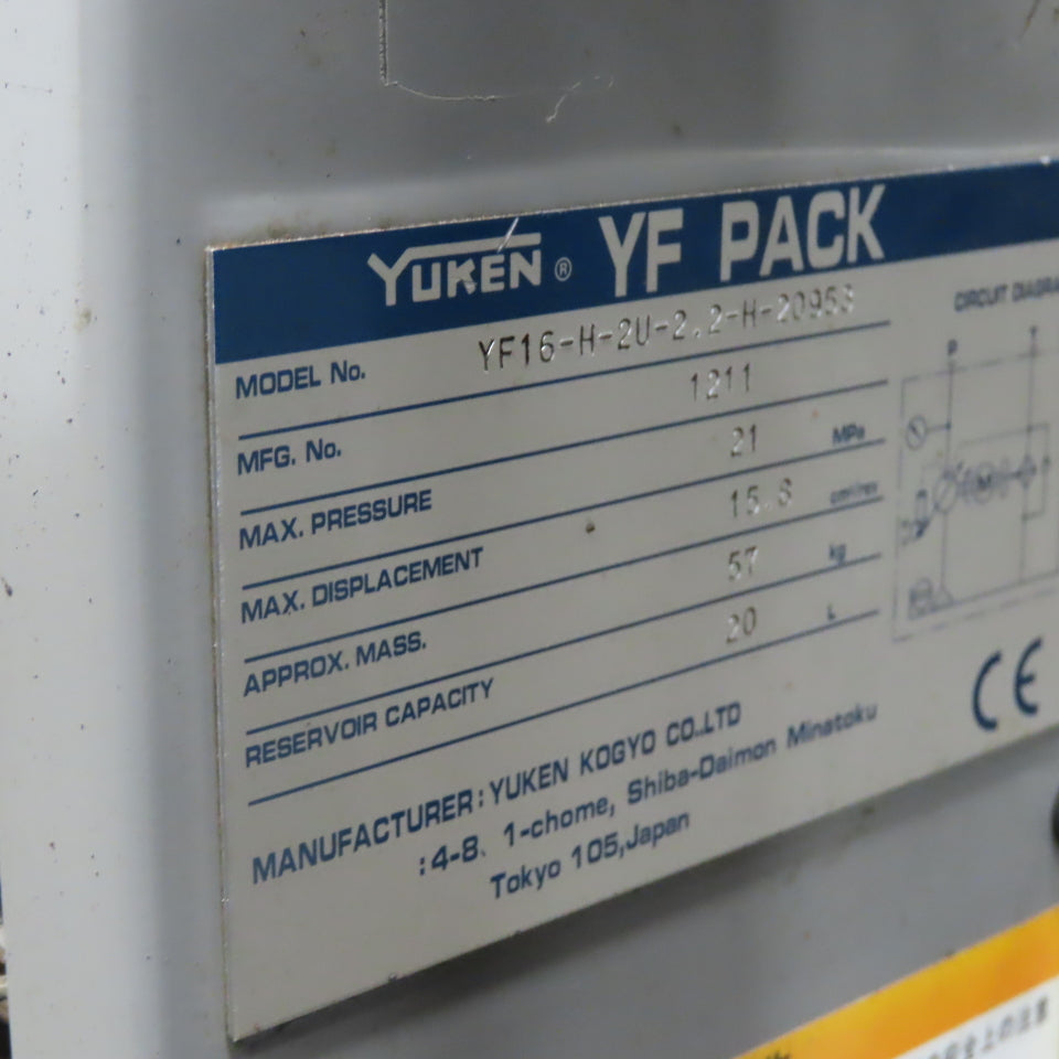 Yuken YF16-H-2U-2.2-H-20953 Mobile Hydraulic Power Unit 20 Liter 230/460V Tested