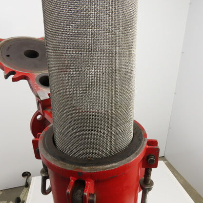 SCH20 WPB Steel Bag Filter Strainer Vessel/Housing 28" x 7" Diameter 2-1/4" Port