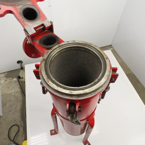 SCH20 WPB Steel Bag Filter Strainer Vessel/Housing 28" x 7" Diameter 2-1/4" Port