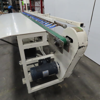 173" x 2" Wide Air Blow Off Extrusion Take Away Conveyor 110/208V 1Ph 0-308 FPM
