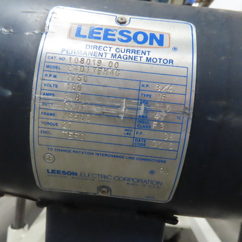 173" x 2" Wide Air Blow Off Extrusion Take Away Conveyor 110/208V 1Ph 0-308 FPM