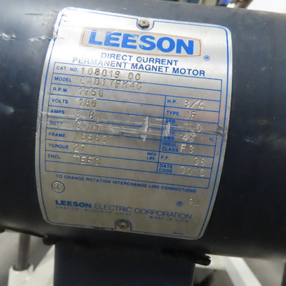173" x 2" Wide Air Blow Off Extrusion Take Away Conveyor 110/208V 1Ph 0-308 FPM