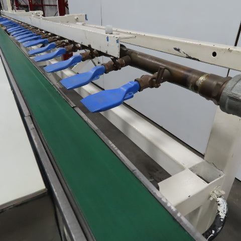 173" x 2" Wide Air Blow Off Extrusion Take Away Conveyor 110/208V 1Ph 0-308 FPM