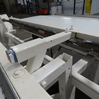 173" x 2" Wide Air Blow Off Extrusion Take Away Conveyor 110/208V 1Ph 0-308 FPM