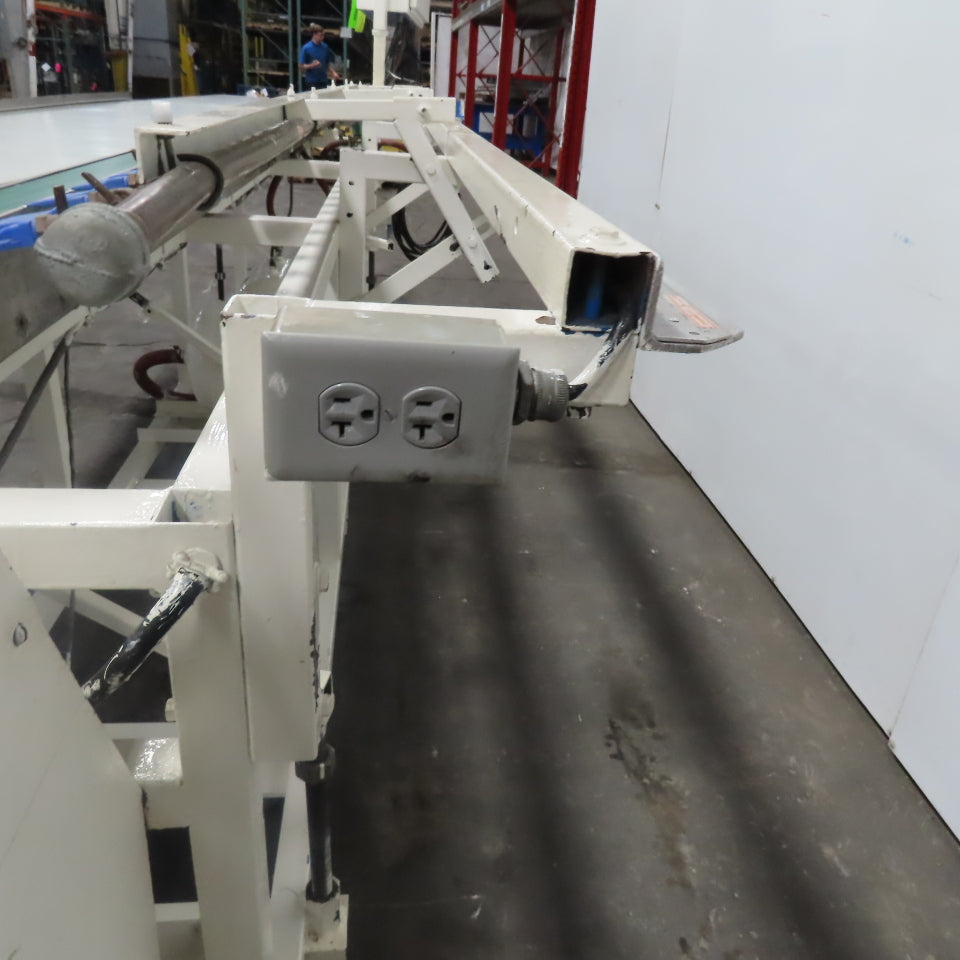 173" x 2" Wide Air Blow Off Extrusion Take Away Conveyor 110/208V 1Ph 0-308 FPM
