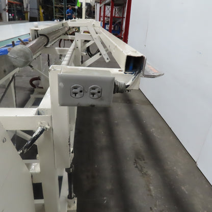 173" x 2" Wide Air Blow Off Extrusion Take Away Conveyor 110/208V 1Ph 0-308 FPM