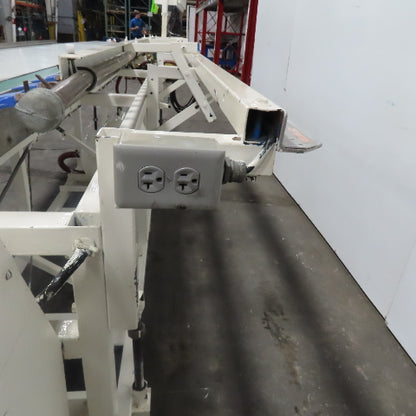 173" x 2" Wide Air Blow Off Extrusion Take Away Conveyor 110/208V 1Ph 0-308 FPM